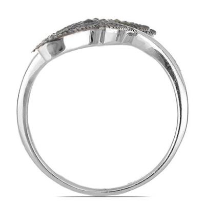 BUY REAL AUSTRIAN MARCASITE GEMSTONE RING IN 925 STERLING SILVER